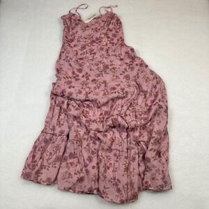 Trixxi Los Angeles Mauve Pink Floral Tiered Maxi Dress NWT Size M 26FD82ZAIV